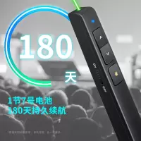 得力 (deli)绿色光100m控制PPT翻页笔 投影笔激光翻页笔教鞭 无线演示翻页器2802G