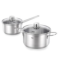 菲仕乐(Fissler)和风系列汤锅20cm奶锅16cm组合 [和风套组]
