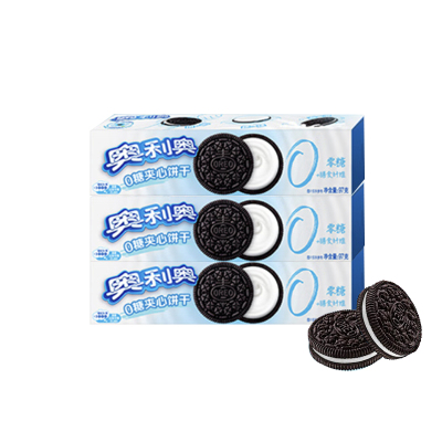 奥利奥(Oreo)奥利奥0糖夹心饼干休闲零食膳食纤维饼干 97g*3盒