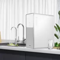 老板(Robam)净水器家用直饮净水机反渗透净水器2L/min无桶大流量双出水PRU800-JV352A+管线机GX05