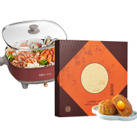 五芳斋(WU FANG ZHAI) 中秋礼包套餐五(五芳斋秀锦月饼礼盒+小熊DHG-C50S8电火锅)