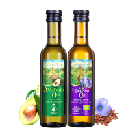 爷爷的农场宝宝初榨食用油组合 牛油果油 250ml+亚麻籽油 250ml