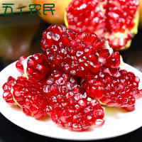 [五个农民]四川会理突尼斯软籽石榴一级果特大果礼盒6粒装单果500g+ 净重6-7斤 新鲜水果