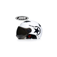 AWN 电瓶车安全头盔哈雷夏季男女头盔