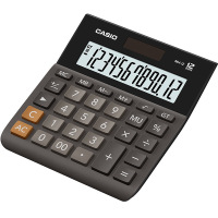 卡西欧(CASIO)MH-12-BK 小型 12位 双电源 超宽计算器
