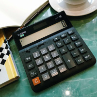 卡西欧(CASIO)DH-12-BK 中型 12位 双电源 超宽计算器
