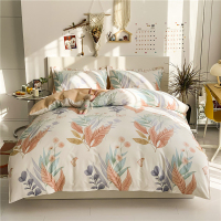 红豆 全棉套件清新ins风纯棉四件套全棉被套床单床上用品床上套件