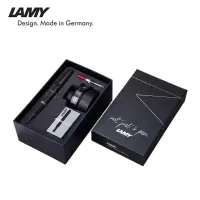 凌美(LAMY)钢笔礼盒 笔尖磨砂黑色墨水笔+黑色墨水墨水芯商务套装