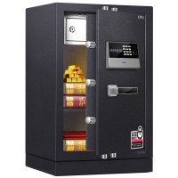 得力(deli) 保险柜办公家用全钢指纹双保险保管柜 电子密码箱 4073/生物指纹识别密码保管柜-高70cm