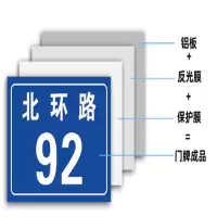 白寅 门牌 铝板反光门牌 (单位:个)