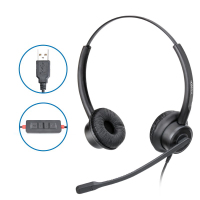 萃姿尔(TRESOR) VT200DH 电话耳机客服耳麦呼叫中心话务员耳麦 头戴式外呼话务 USB插头[信息部]