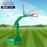 星加坊篮球架 成人户外标准健身篮球架 移动篮球架 学校训练篮球架 手动液压篮球架(包运费安装)