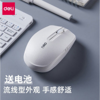 得力(deli)3738 办公无线鼠标 游戏鼠标 笔记本鼠标 电脑鼠标 办公用品灵巧 白色