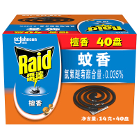 雷达(Raid) 蚊香 盘香 40盘*14g 无烟 檀香型