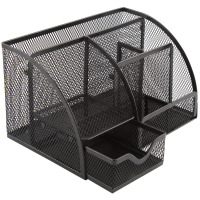 广博 笔筒 7格 金属多功能 黑色(只)