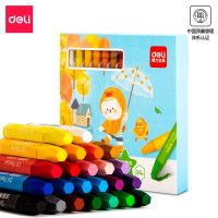 得力（deli）33982 24色蜡笔 丝滑易抓握涂色画笔