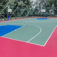 星加坊 户外运动地胶PVC篮球场运动地胶塑胶地板耐磨DC-GU50硅pu运动场2.0mm