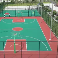 星加坊 户外运动地胶PVC篮球场运动地胶塑胶地板耐磨DC-GU50硅pu运动场8.0mm