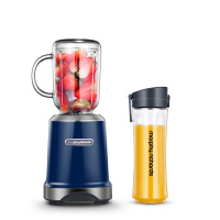 摩飞(Morphy richards)便携式迷你果汁机料理搅拌机梅森杯MR9500深蓝色