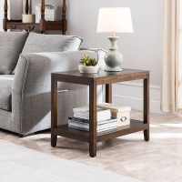 实木边几茶几小方桌70*45*60黑胡桃色