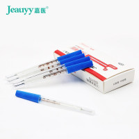 嘉医水银玻璃体温计医用婴儿家用温度计小孩口腔腋下检测量体温表细款三角棒 GD