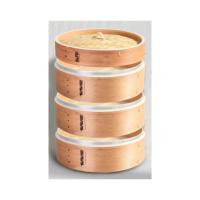 DP 竹屉蒸笼 加深铝边蒸屉31cm 三层+盖