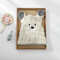 干发帽女可爱熊耳朵速干吸水儿童成人擦头发毛巾包头巾浴帽干发巾