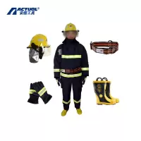 安信 消防战斗服套装 2017款 消防战斗服五件套1.阻燃性能:损毁长度≤100㎜,续燃时间≤2S