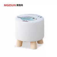 麦格尚 小凳子家用布艺实木换鞋凳创意圆凳客厅网红板凳懒人沙发茶几矮凳 G
