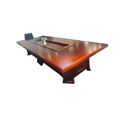 隆博盛景 办公桌 4m木皮会议桌