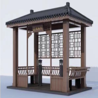 标采吸烟亭 底座2600*4000,顶3000