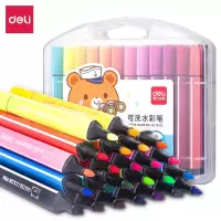 得力(deli)三角杆水彩笔 70722-24色