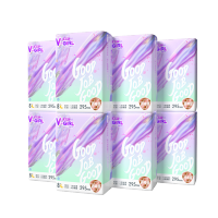 V-GIRL未可少女卫生巾295日夜用组合8包64片消毒级姨妈巾 1811