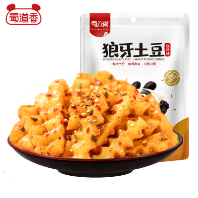 蜀道香狼牙土豆烧烤味150g*4袋 四川网红零食土豆/马铃薯制品