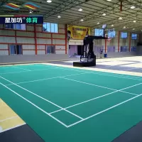 星加坊室内运动pvc地胶篮球场羽毛球场体育场塑胶地板地垫水晶沙5.0mm