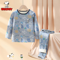 史努比SNOOPY童装儿童加绒内衣套装冬季新款男童加厚内衣两件套