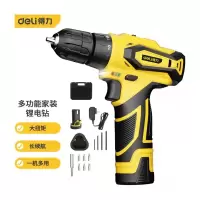 得力(deli) 12V无线单锂电电钻18+1档充电钻手电钻电起子电动螺丝刀充电批 DL6261-D