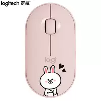 罗技(Logitech)Pebble鹅卵石 无线蓝牙鼠标 LINE FRIENDS系列-可妮兔