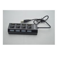 酷比客 黑色4口带开关USB2.0 HUB集线器LCHB02BBK
