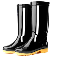 致跃+HL807+雨靴 防滑耐磨中筒黑色（单位：双）