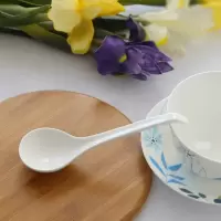 骨瓷勺子汤勺餐勺小调羹 2个装