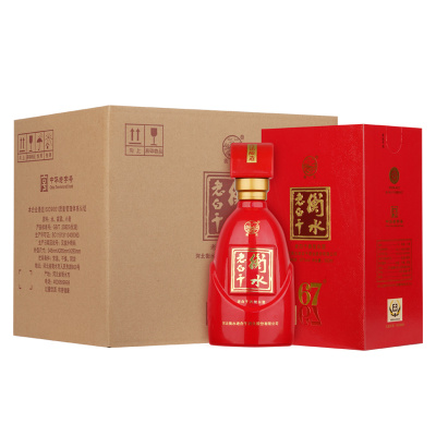 衡水老白干 白酒 古法酿造 中国红 老白干香型 67度 500ml*4瓶 礼盒整箱装