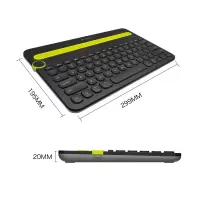 罗技(Logitech) K480无线蓝牙键盘鼠标套装K480黑+Pebble鹅卵石（黑）