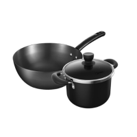 美的(Midea) SL0203 黑色两件套炒锅汤锅