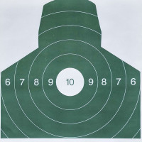 领凡人人印 靶纸 靶贴 胸环靶纸 户外训练靶纸 绿色 50cm*50cm（1000张）