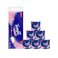 得宝(Tempo)卷纸四层160g*10卷*1提(樱花味)卫生纸有芯卷筒纸巾(家乐福)