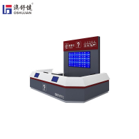 澳舒健方形高铁站前台接待台引导台柜台简约工作站咨询服务台 SJGT01 一米