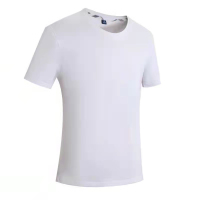 未易 T恤衫 牛奶丝 提花领刺绣