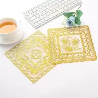 东风 PVC 桌垫 (WB)烫金杯垫烟灰缸垫家用碗餐垫 圆38cm 5个装 单位:包