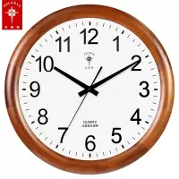 中式实木静音家用时尚现代简约轻奢挂表 16英寸实木